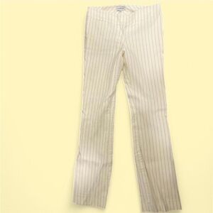 Bebe White And Blue Pinstripe Dress Pants
